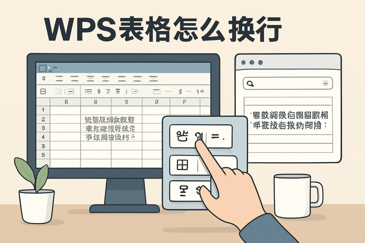 wps表格怎么换行