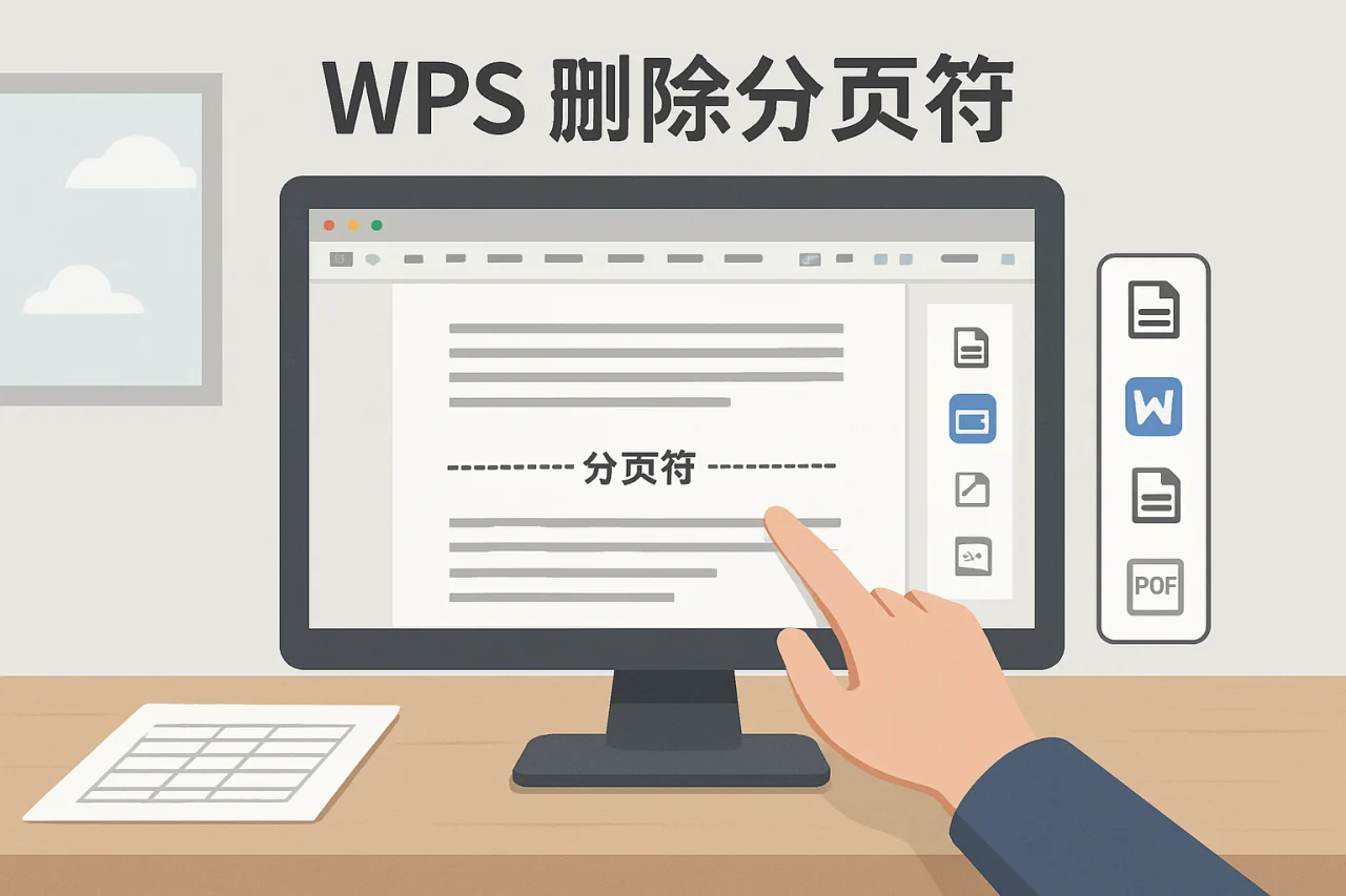 wps删除分页符