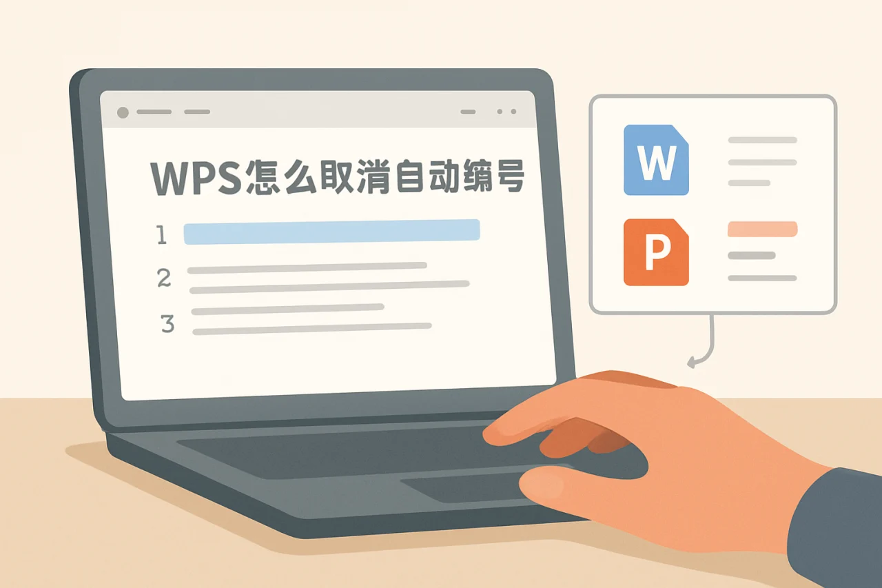 wps怎么取消自动编号